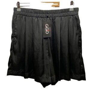 GiGio Women's Large Black Dressy Shorts W/Pockets Elastic Waistband Flowy NWT